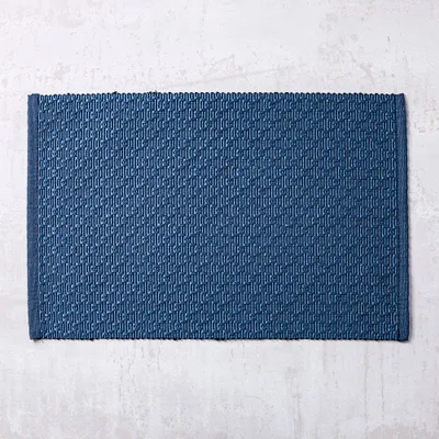 Harman Diamond Ribbed Poly-Cotton Woven Placemat (Blue)