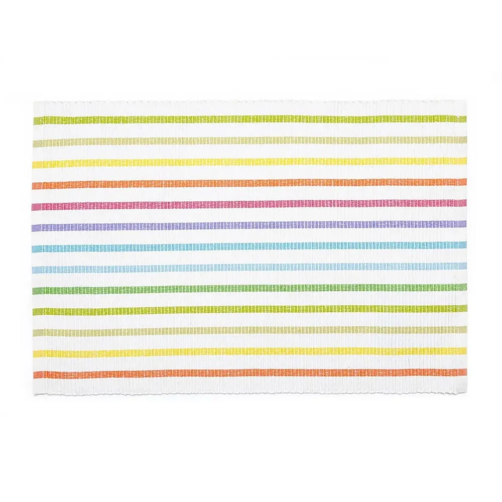 Harman Cabana Stripe Vinyl Woven Placemat (Multi Colour)