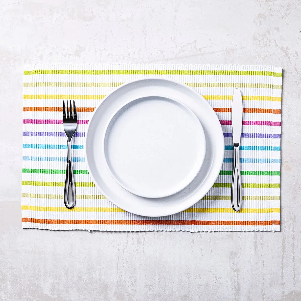 Harman Cabana Stripe Vinyl Woven Placemat (Multi Colour)