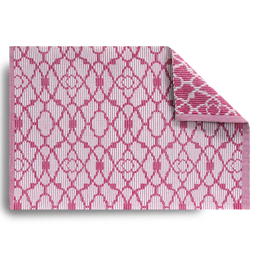 Harman Moroccan Tile Poly-Cotton Placemat (Raspberry)