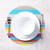 Harman Miami Stripe Vinyl Placemat (Multi Colour)