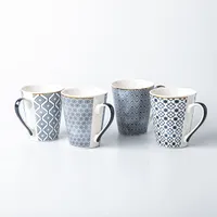 KSP Graphic 'Lattice' Mug - Set of 4 (10.5oz.)