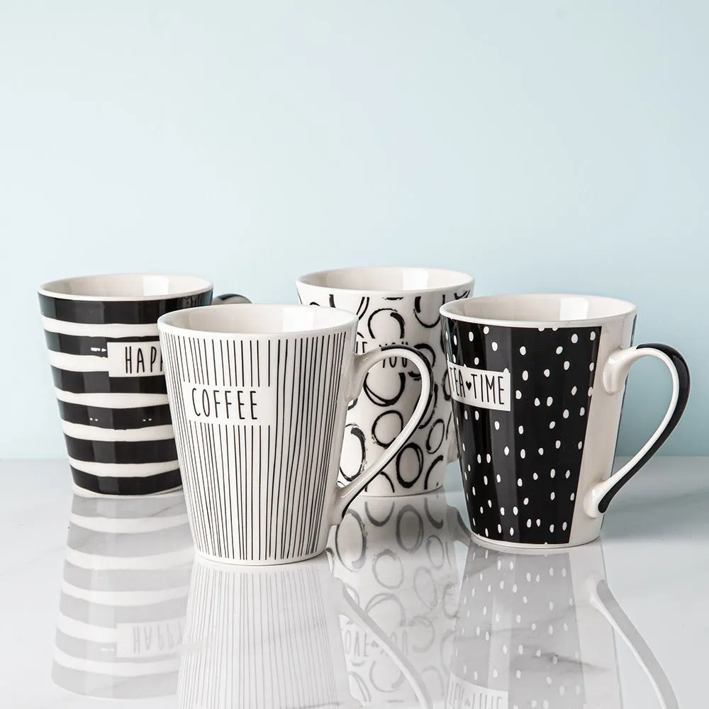 KSP Graphic 'Words' Mug - Set of 4 (10.5oz.)