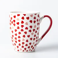 KSP Graphic 'Red Hearts' Mug - Set of 4 (12oz.)