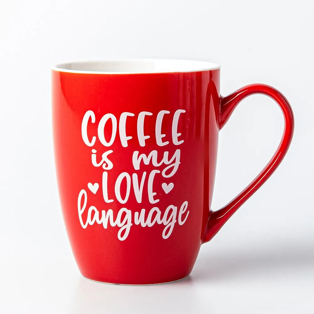 KSP Graphic 'Red Hearts' Mug - Set of 4 (12oz.)