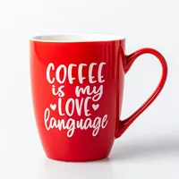 KSP Graphic 'Red Hearts' Mug - Set of 4 (12oz.)