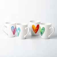 KSP Graphic 'Ombre Hearts' Mug - Set of 4 (12oz.)