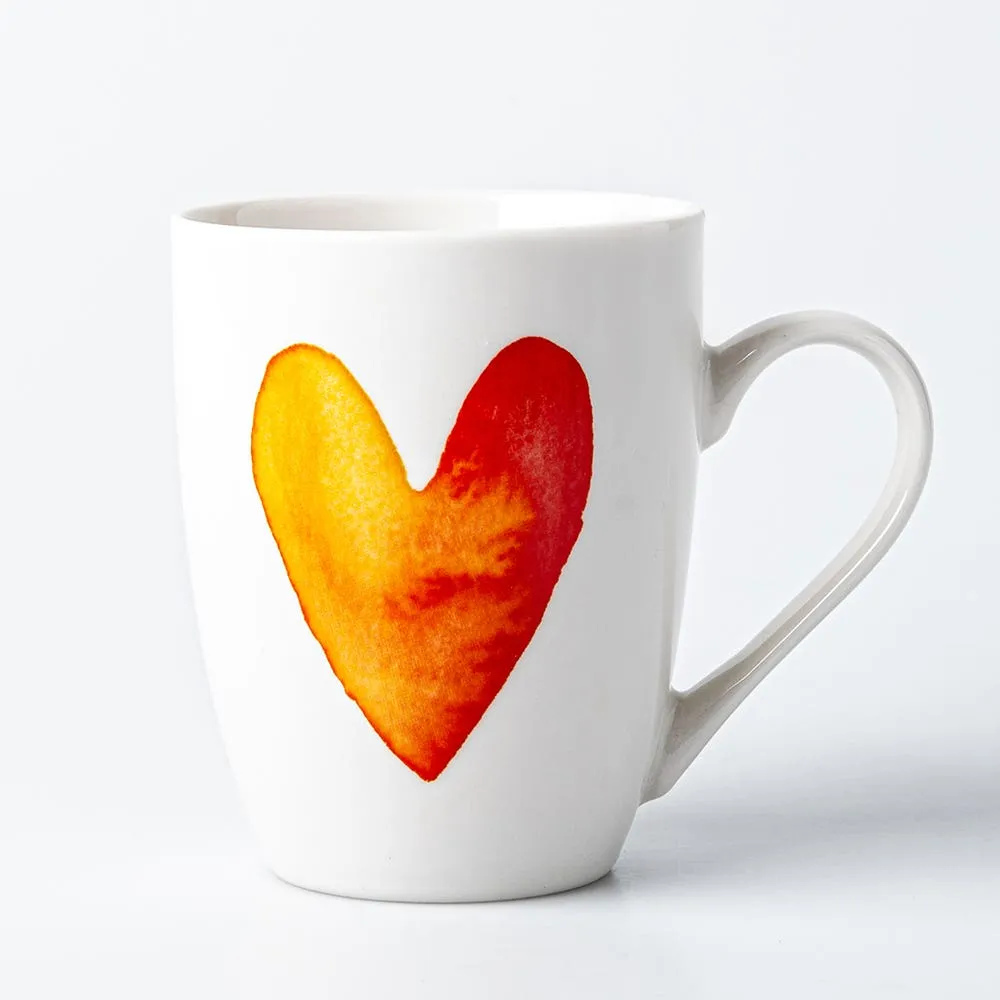 KSP Graphic 'Ombre Hearts' Mug - Set of 4 (12oz.)