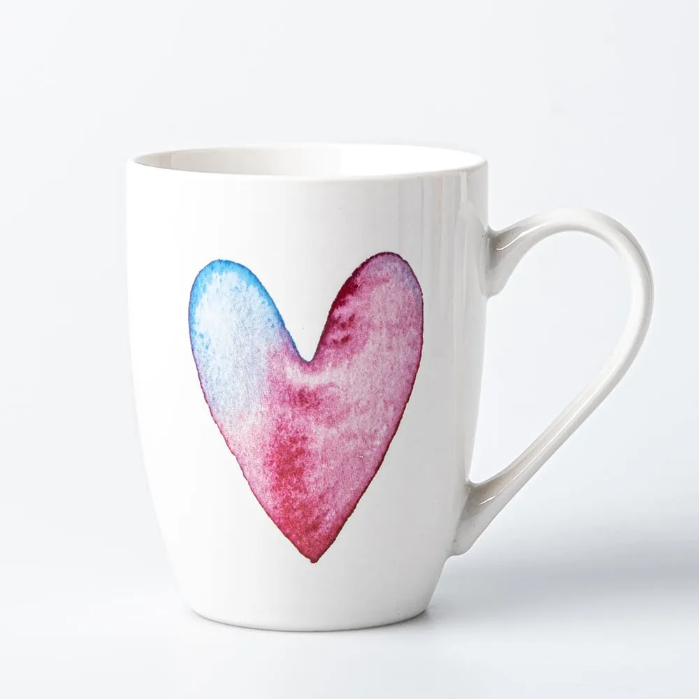 KSP Graphic 'Ombre Hearts' Mug - Set of 4 (12oz.)