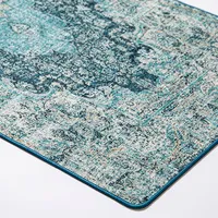 Harman Washable Non-Slip 'Lydia' Smart Accent Mat 18x47" (Blue)