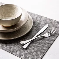 Harman Table Luxe Tweed Reversible Vinyl Placemat (Grey)