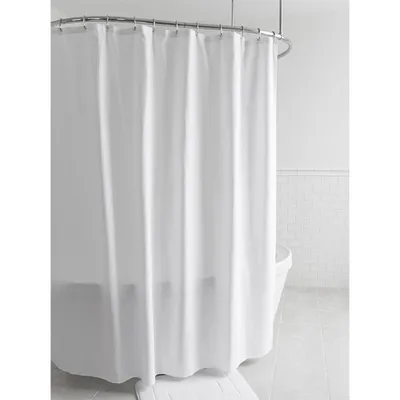 Splash Zeal Shower Curtain/Liner (White)