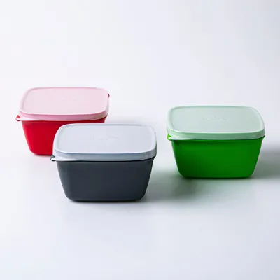 Joie Meal Seal Food Storage Container Square - Set of 3 (Multi Colour)