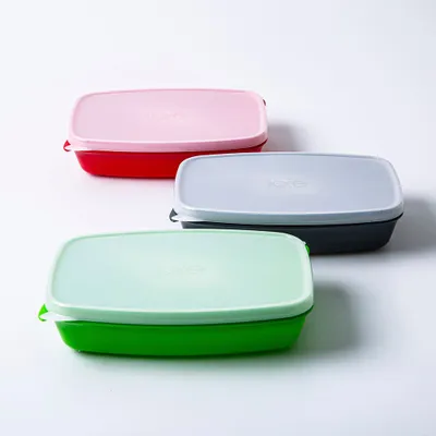 Joie Meal Seal Food Storage Container Rect. - Set of 3 (Multi Colour)