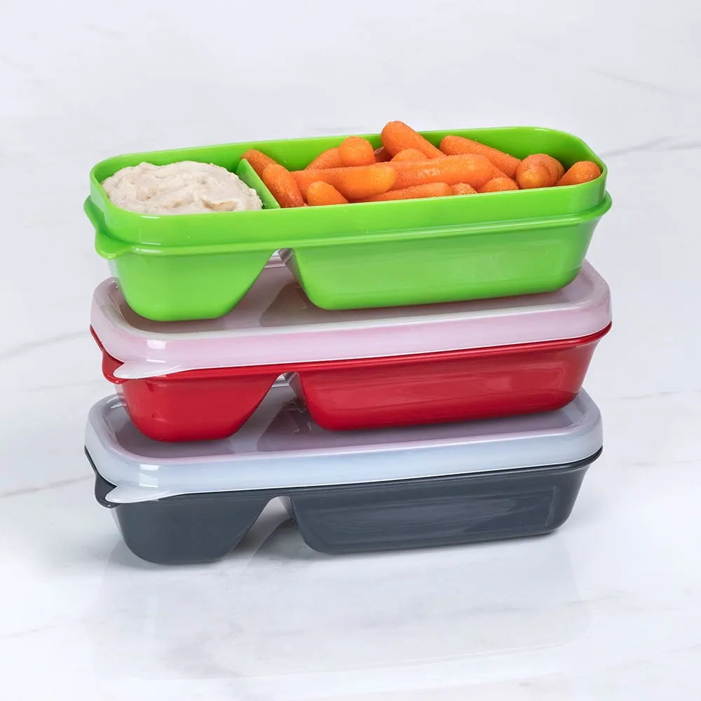 Joie Meal Seal Snack and Dip Container - Set of 3 (Multi Colour)