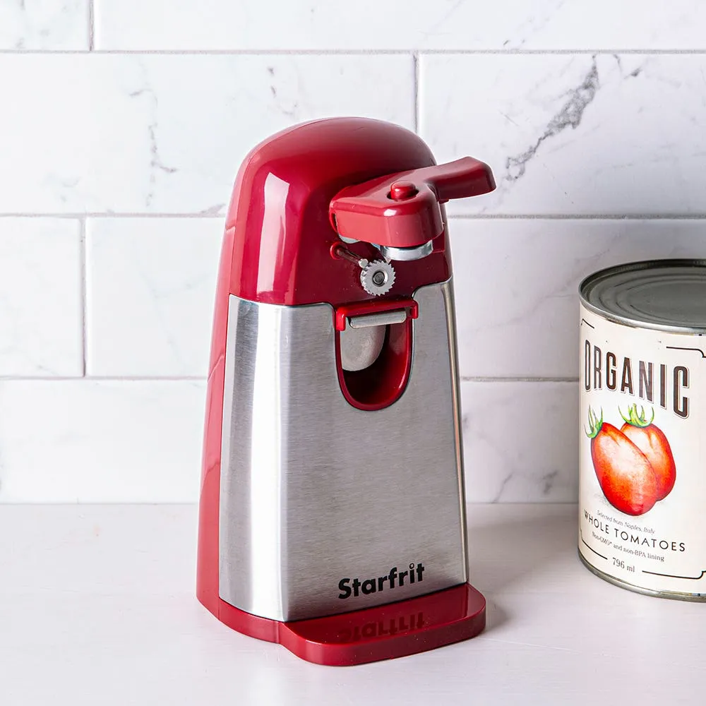 Starfrit Mightican Electric Can Opener (Red/Stainless Steel)