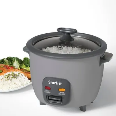 Starfrit Tender Rice Cooker-Steamer 5-Cup (10-Cup Cooked) (Grey)