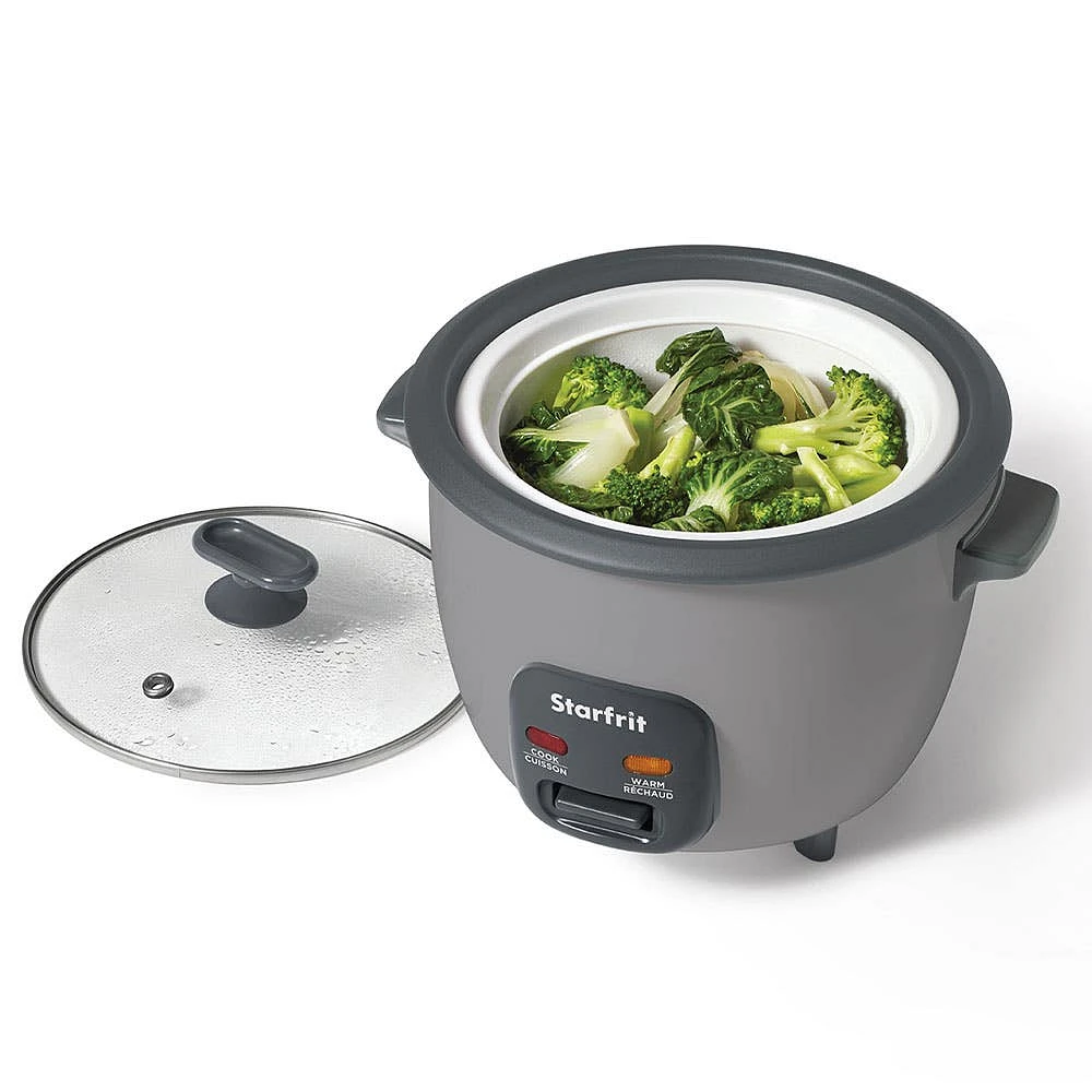 Starfrit Tender Rice Cooker-Steamer 5-Cup (10-Cup Cooked) (Grey)