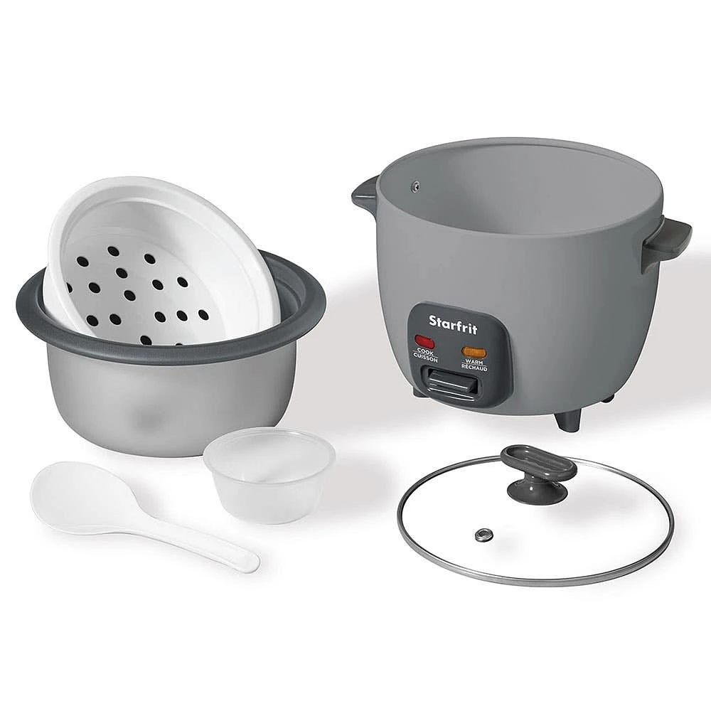 Starfrit Tender Rice Cooker-Steamer 5-Cup (10-Cup Cooked) (Grey)