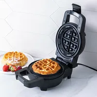 Chefman Big Stuff Round Waffle Maker 5" Dia. (Black)