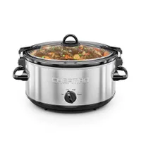 Chefman Simmer Slow Cooker w/Locking Lid 6Qt. / 5.7L (Stainless Steel)