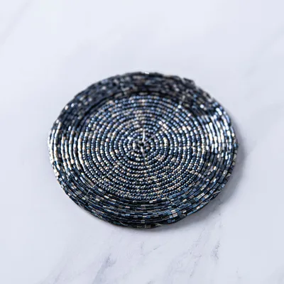 KSP Glitz Beaded Coaster (Pewter)