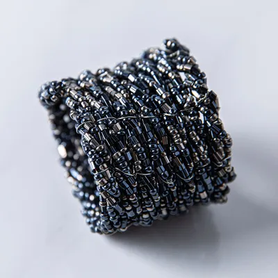 KSP Glitz Beaded Napkin Ring (Pewter)