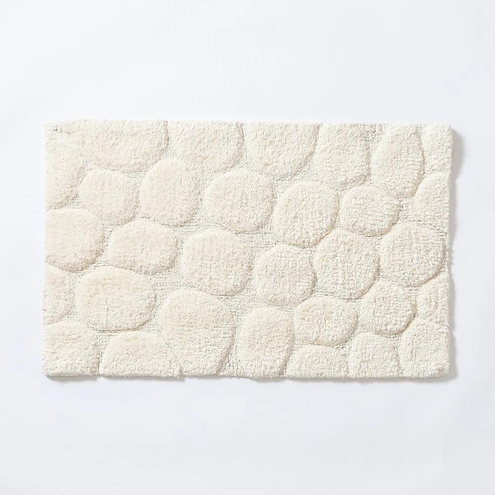 KSP Plush Pebble Anti-Skid Cotton Bathmat 20x32" (Natural)