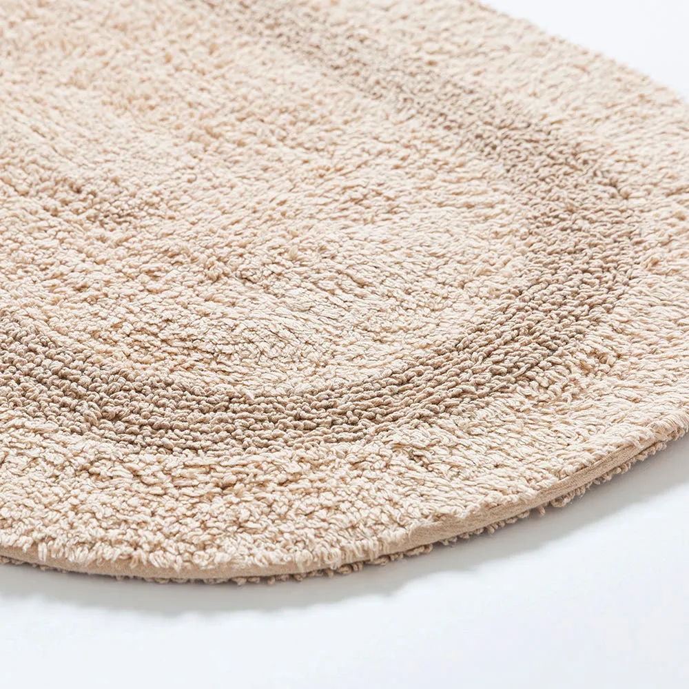 KSP Plush Oval Cotton Reversible Bathmat 18x28" (Beige)