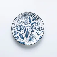 KSP Florence Porcelain Dinnerware - Set of 12 (Blue/White)