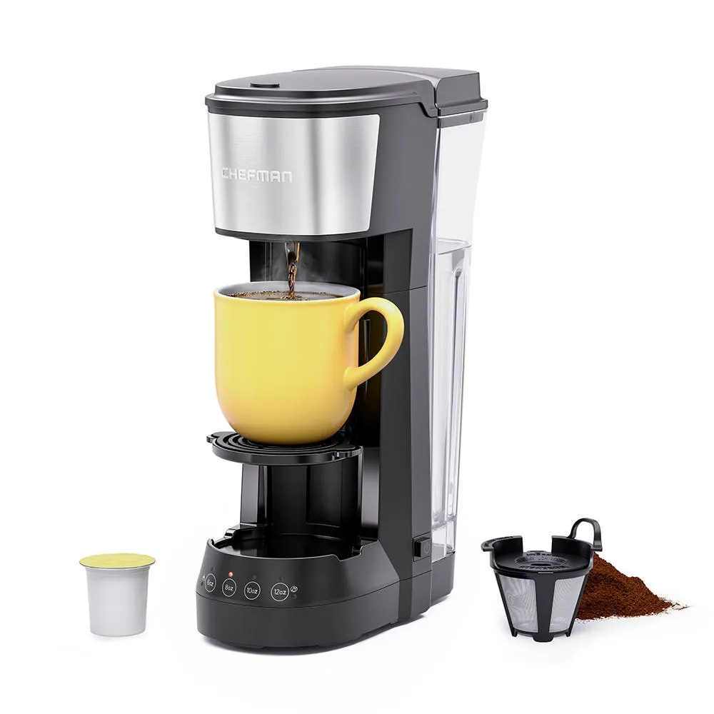 Chefman Insta Coffee Single Serve Coffee Maker 14oz. / 4-cup (Black)