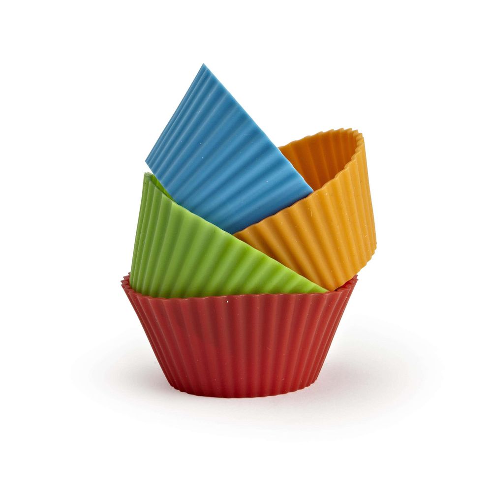 KSP Colour Splash Silicone Cupcake Liners - Set of 12