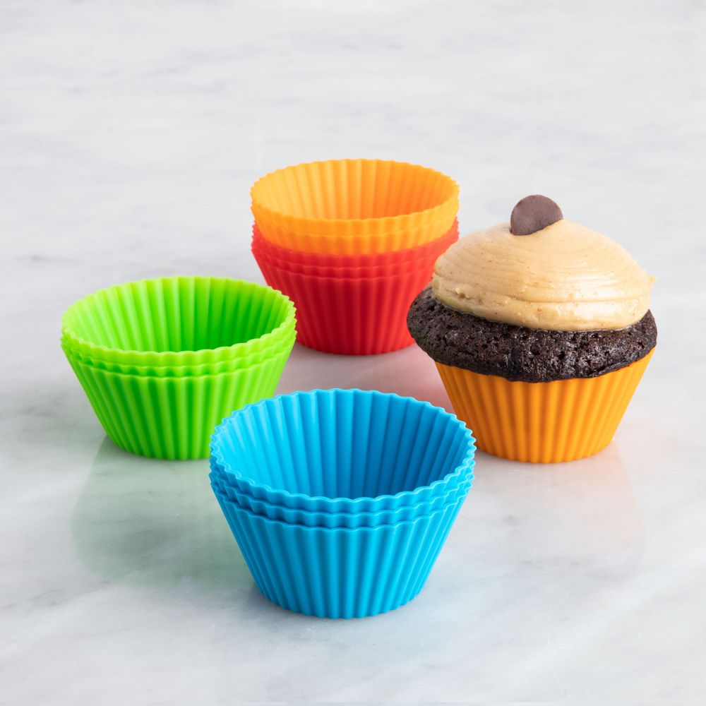 KSP Colour Splash Silicone Cupcake Liners - Set of 12