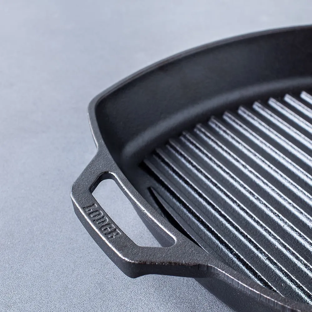 Lodge Logic 10.5" Square Ribbed Grill Pan (Black)