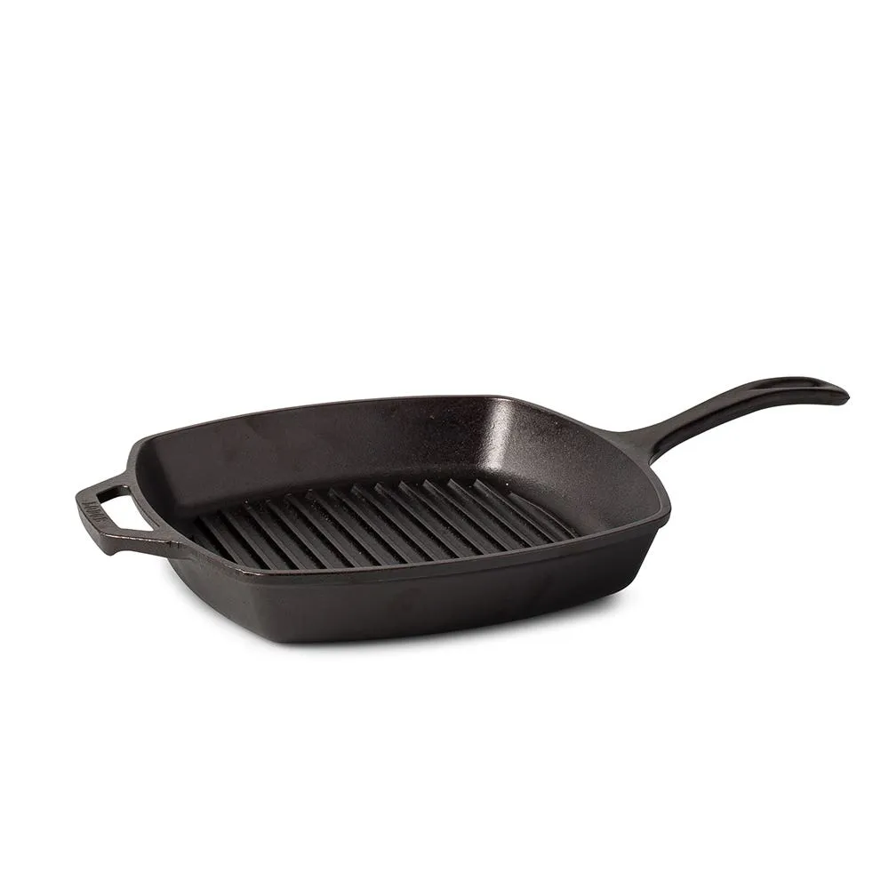 Lodge Logic 10.5" Square Ribbed Grill Pan (Black)