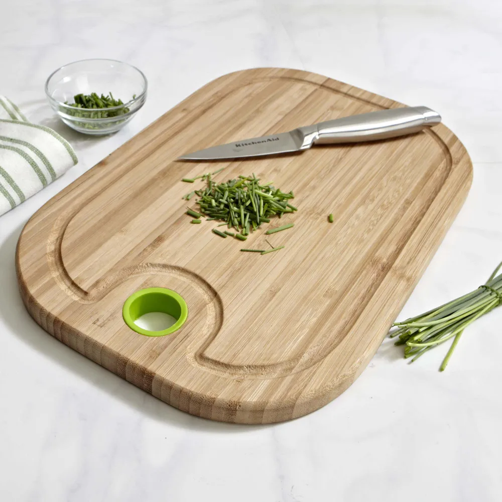 KSP Tavola Bamboo Cutting Board with Hole (Natural