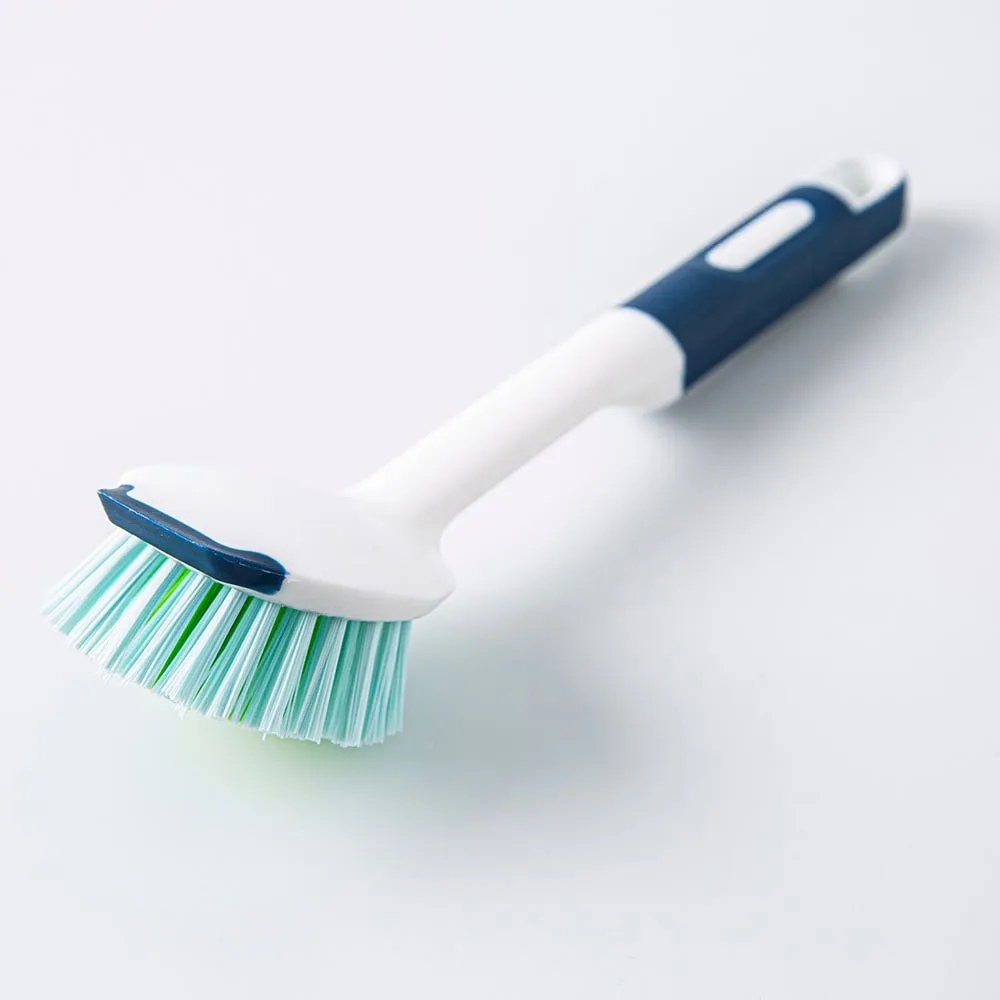 Casabella Eco-Friendly Round Dish Brush with Scraper 9.5"