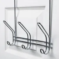 iDesign Classico Over Door 3-Hook Rack (Chrome)