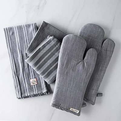 Harman Allure Cotton Oven Mitt and Towel Combo Set of 5