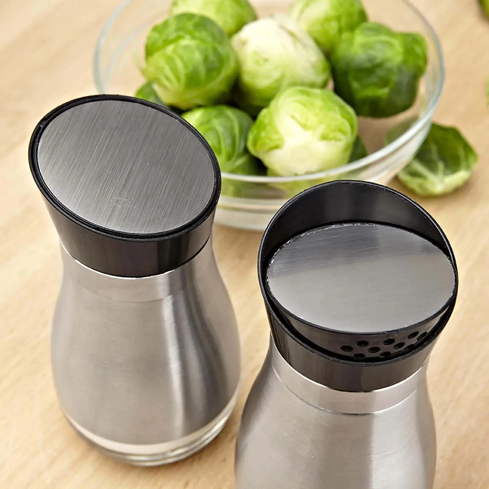 KSP Swivel Stainless Steel Salt & Pepper Shaker - Set of 2