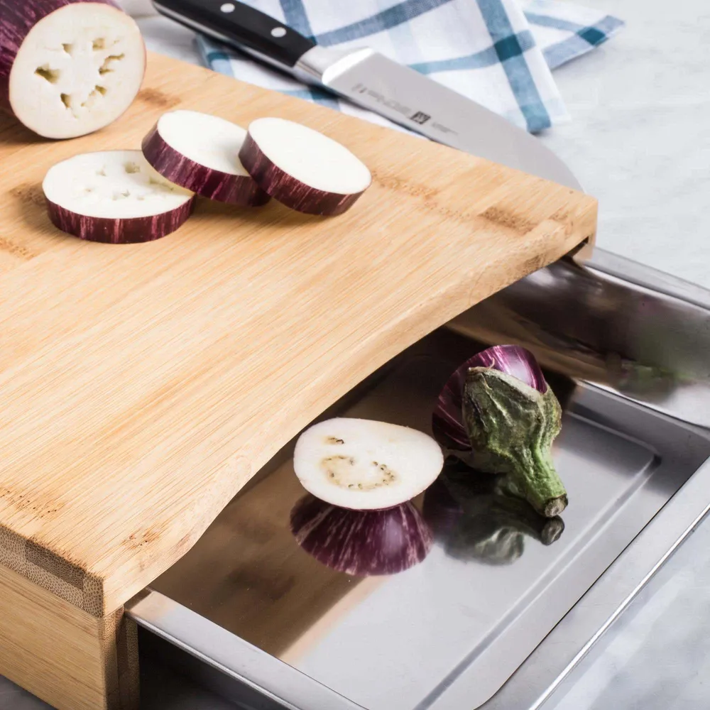 KSP Natura Bamboo Cutting Board with Scrap Tray