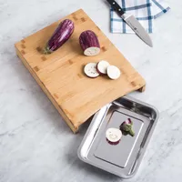 KSP Natura Bamboo Cutting Board with Scrap Tray