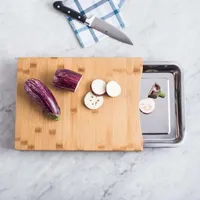 KSP Natura Bamboo Cutting Board with Scrap Tray