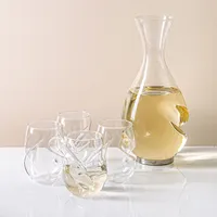 Final Touch L'Grand Conundrum 'White' Aerator Decanter combo set