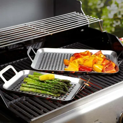 KSP Epicure BBQ Grill Topper - Set of 2 (Stainless Steel)