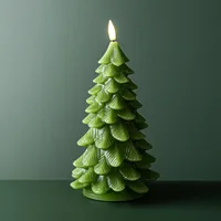 Koopman Christmas 'Tree' LED Candle (Green)