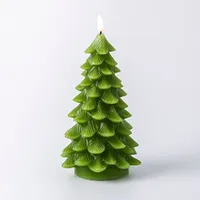 Koopman Christmas 'Tree' LED Candle (Green)