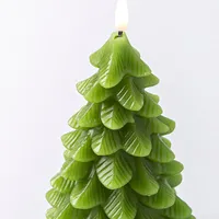 Koopman Christmas 'Tree' LED Candle (Green)