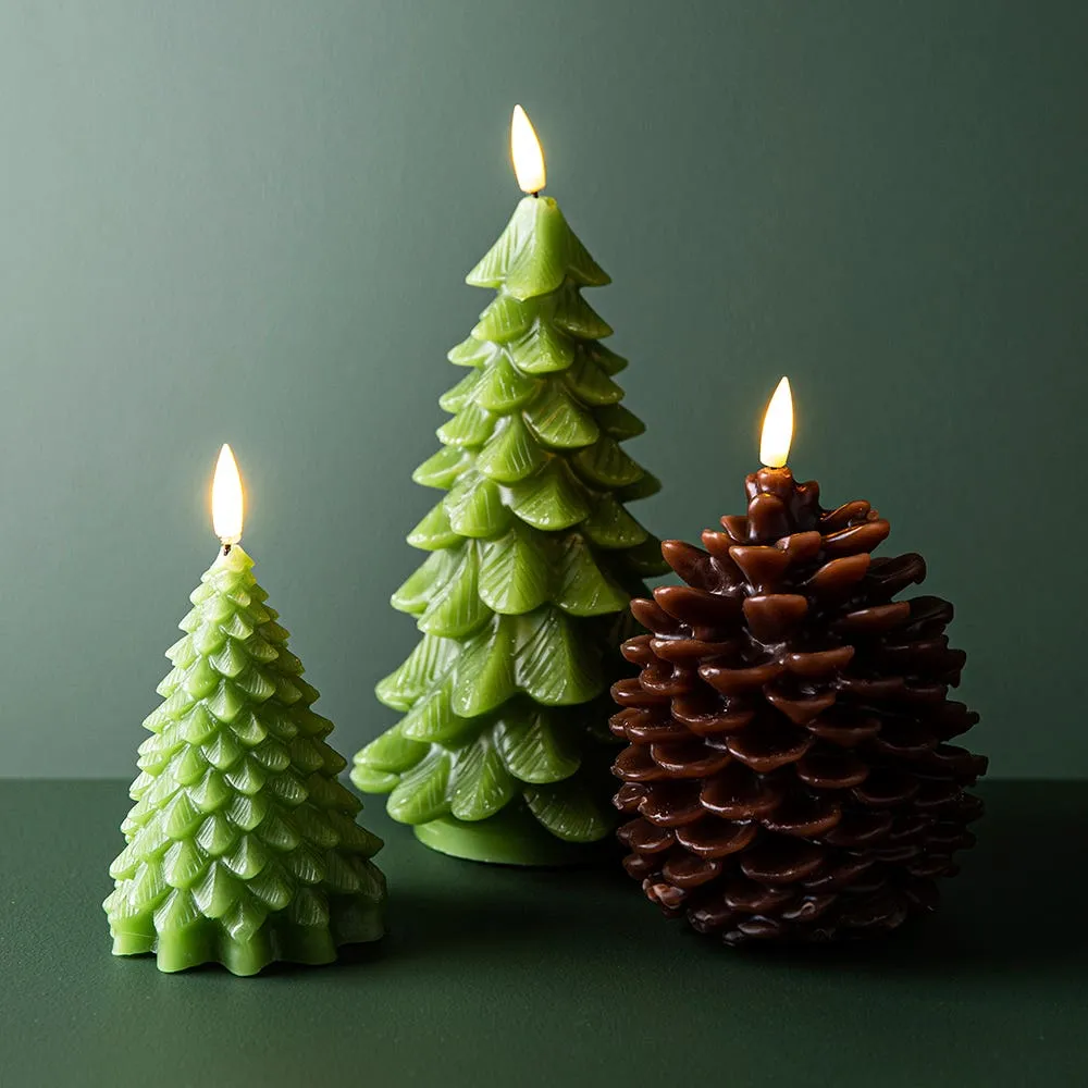 Koopman Christmas 'Tree' LED Candle (Green)