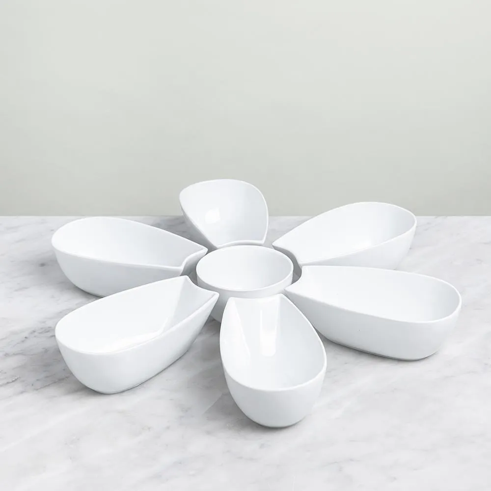 KSP Flora Porcelain Chip & Dip (White)